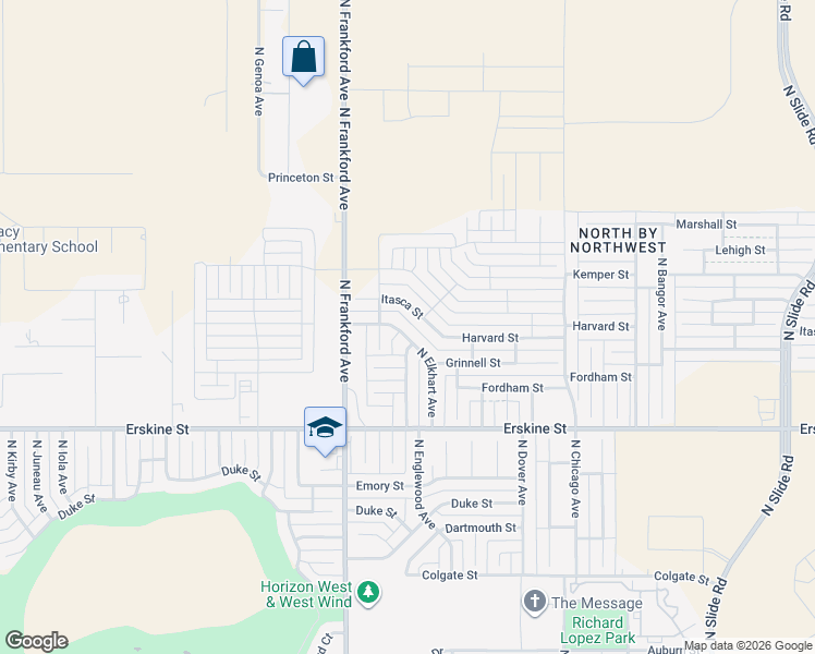 map of restaurants, bars, coffee shops, grocery stores, and more near 814 North Elkhart Avenue in Lubbock