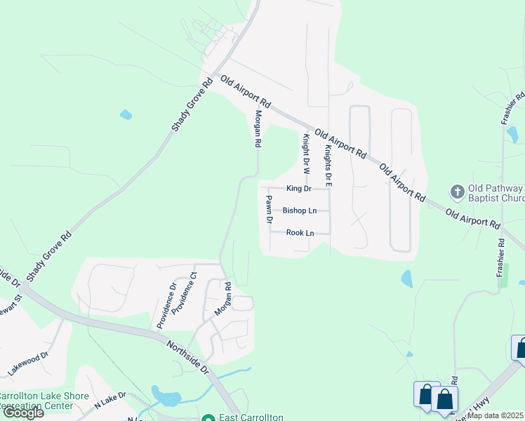 map of restaurants, bars, coffee shops, grocery stores, and more near 35 Pawn Drive in Carrollton