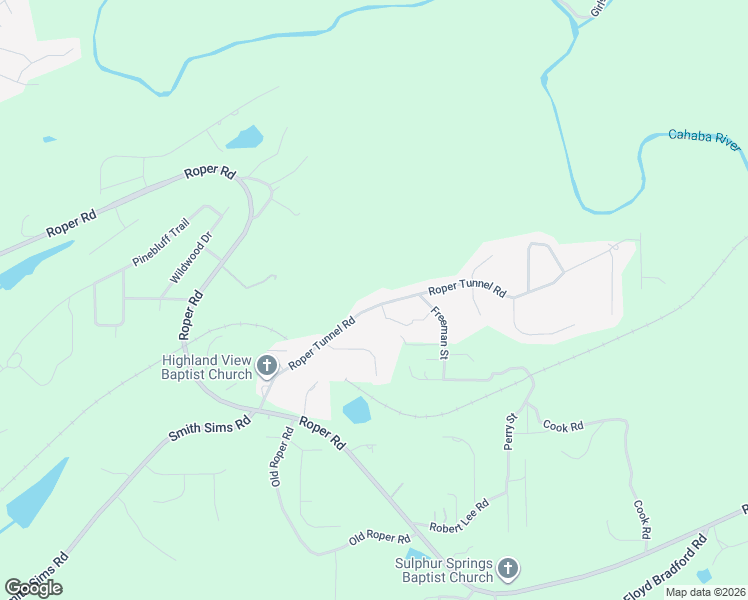 map of restaurants, bars, coffee shops, grocery stores, and more near 7370 Roper Tunnel Road in Trussville