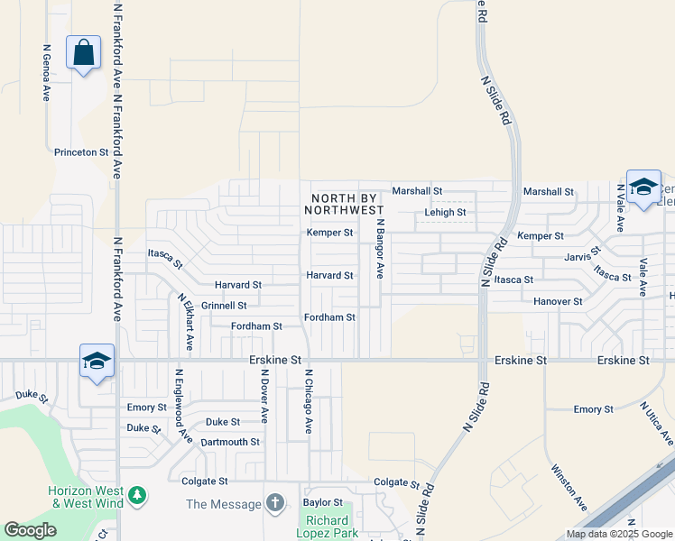 map of restaurants, bars, coffee shops, grocery stores, and more near 5410 Harvard Street in Lubbock