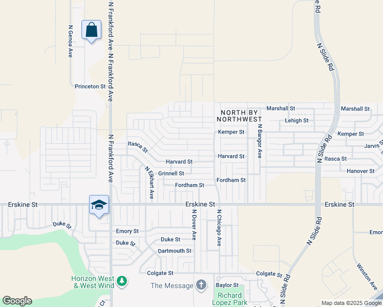map of restaurants, bars, coffee shops, grocery stores, and more near 5514 Harvard Street in Lubbock