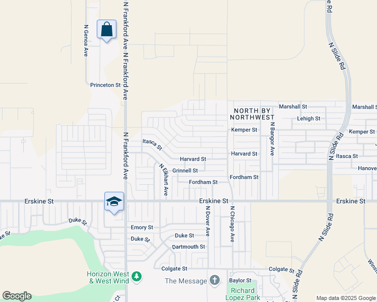 map of restaurants, bars, coffee shops, grocery stores, and more near 5526 Harvard Street in Lubbock
