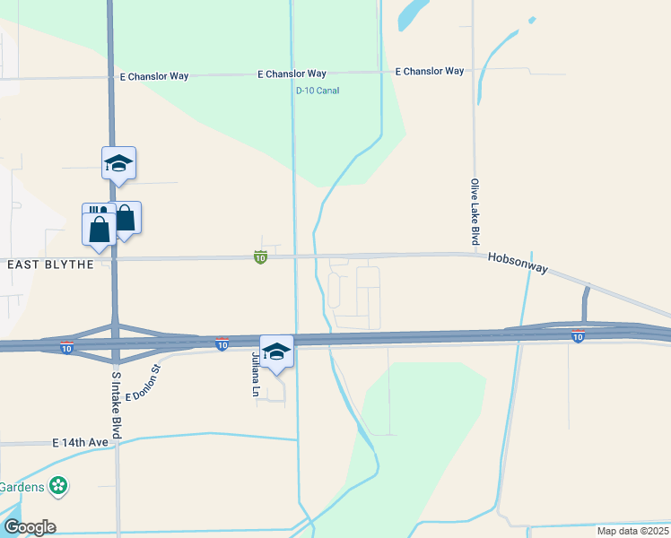 map of restaurants, bars, coffee shops, grocery stores, and more near in Blythe