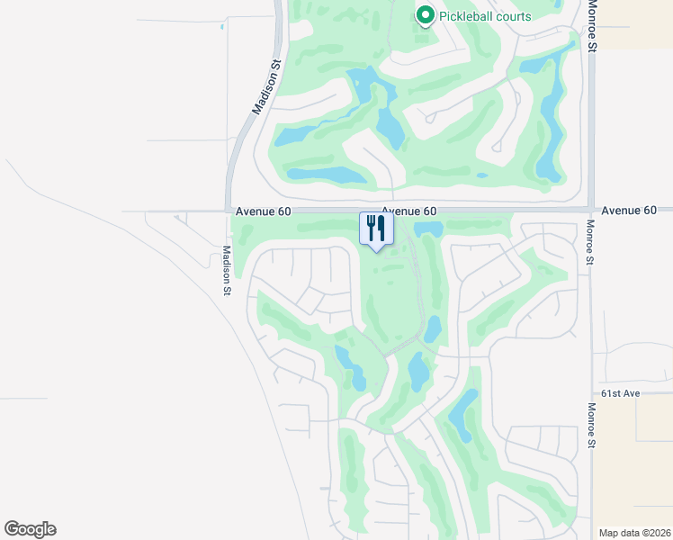 map of restaurants, bars, coffee shops, grocery stores, and more near 60252 Angora Court in La Quinta