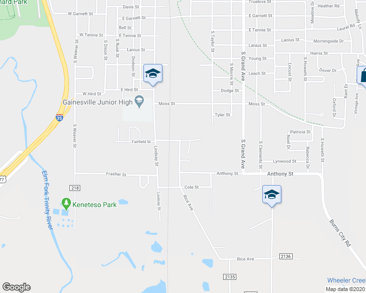 map of restaurants, bars, coffee shops, grocery stores, and more near 1414 Rice Avenue in Gainesville