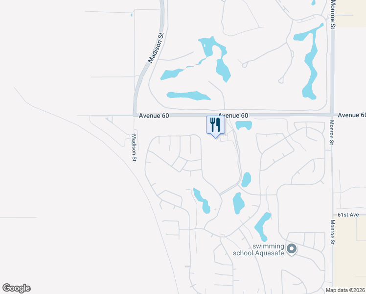 map of restaurants, bars, coffee shops, grocery stores, and more near 60239 Honeysuckle Street in La Quinta
