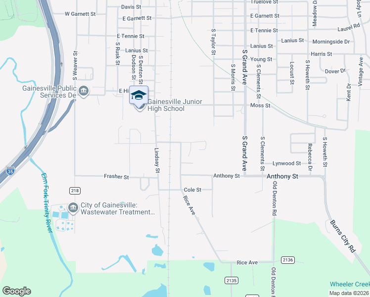 map of restaurants, bars, coffee shops, grocery stores, and more near 1414 Rice Avenue in Gainesville