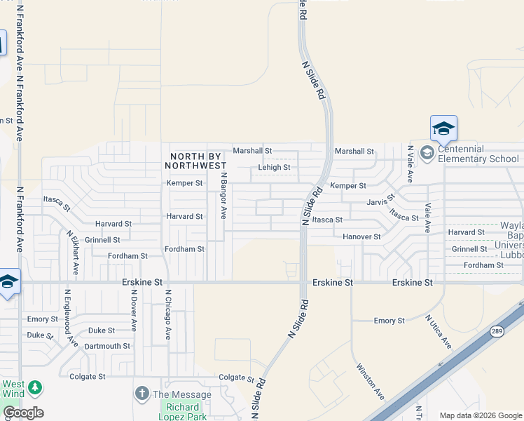 map of restaurants, bars, coffee shops, grocery stores, and more near 5224 Itasca St in Lubbock