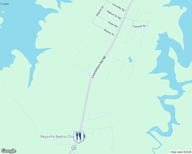 map of restaurants, bars, coffee shops, grocery stores, and more near 5604-5732 Lincolnton Road Northeast in Thomson