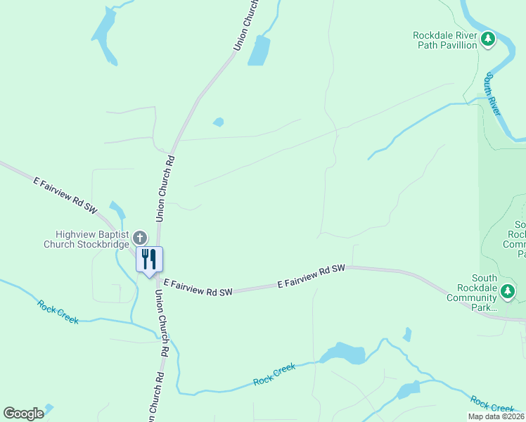 map of restaurants, bars, coffee shops, grocery stores, and more near 3060 Union Church Rd SW in Stockbridge