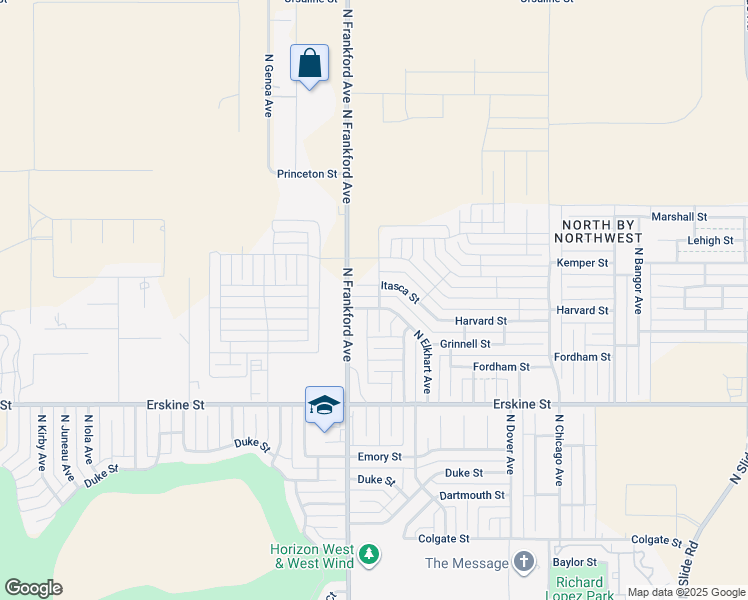 map of restaurants, bars, coffee shops, grocery stores, and more near 5702 Harvard Street in Lubbock