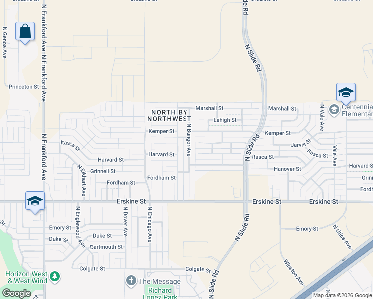 map of restaurants, bars, coffee shops, grocery stores, and more near 911 North Bangor Avenue in Lubbock