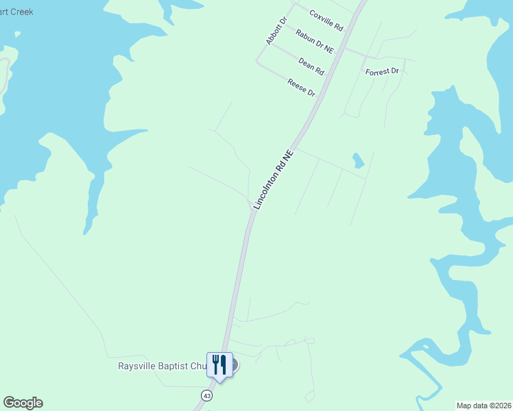 map of restaurants, bars, coffee shops, grocery stores, and more near 5604 Lincolnton Road Northeast in Thomson