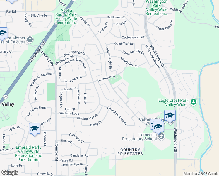 map of restaurants, bars, coffee shops, grocery stores, and more near 35416 Oakstone Creek Court in Winchester