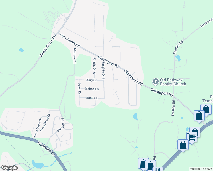 map of restaurants, bars, coffee shops, grocery stores, and more near 100 Knights Drive East in Carrollton