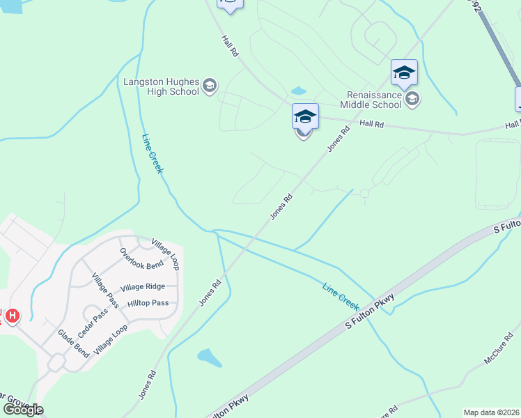 map of restaurants, bars, coffee shops, grocery stores, and more near 6882 Jones Road in Fairburn