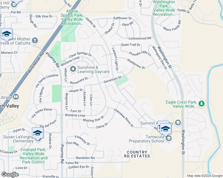 map of restaurants, bars, coffee shops, grocery stores, and more near 35391 Oakstone Creek Court in Winchester