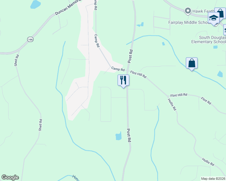 map of restaurants, bars, coffee shops, grocery stores, and more near 7148 Hummingbird Lane in Winston