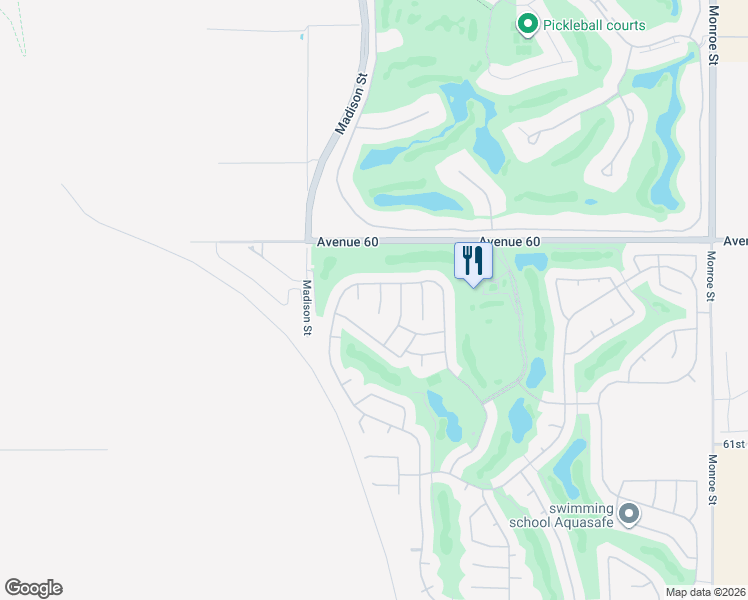 map of restaurants, bars, coffee shops, grocery stores, and more near 60199 Aloe Circle in La Quinta