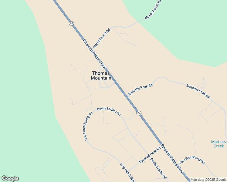 map of restaurants, bars, coffee shops, grocery stores, and more near 59485 California 74 in Mountain Center