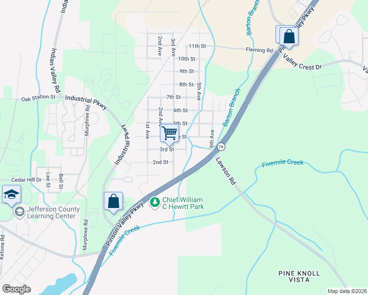 map of restaurants, bars, coffee shops, grocery stores, and more near 321 3rd Street in Birmingham