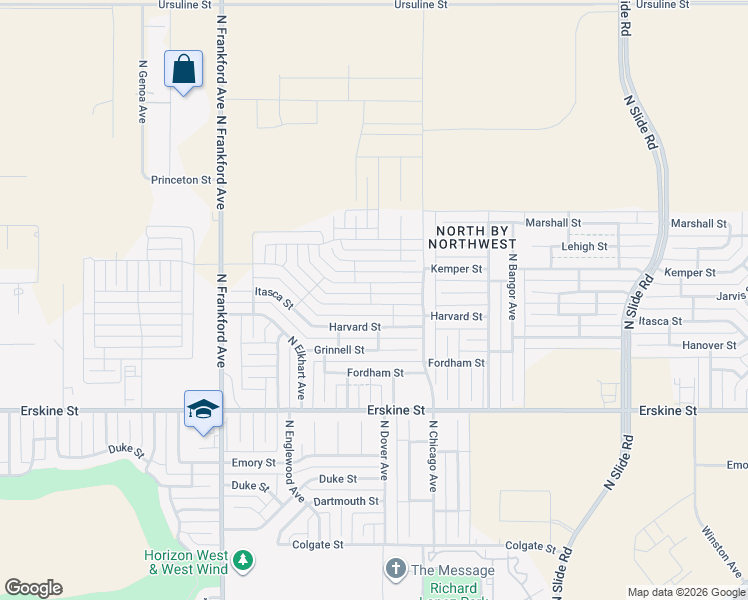 map of restaurants, bars, coffee shops, grocery stores, and more near 5526 Harvard Street in Lubbock