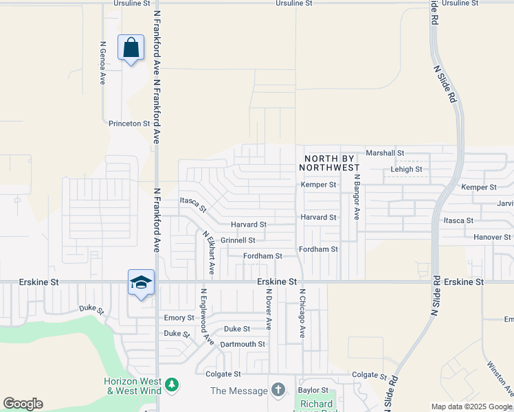map of restaurants, bars, coffee shops, grocery stores, and more near 5526 Harvard Street in Lubbock