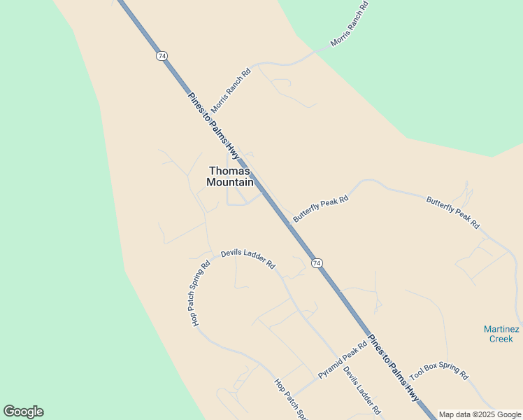 map of restaurants, bars, coffee shops, grocery stores, and more near 59485 California 74 in Mountain Center