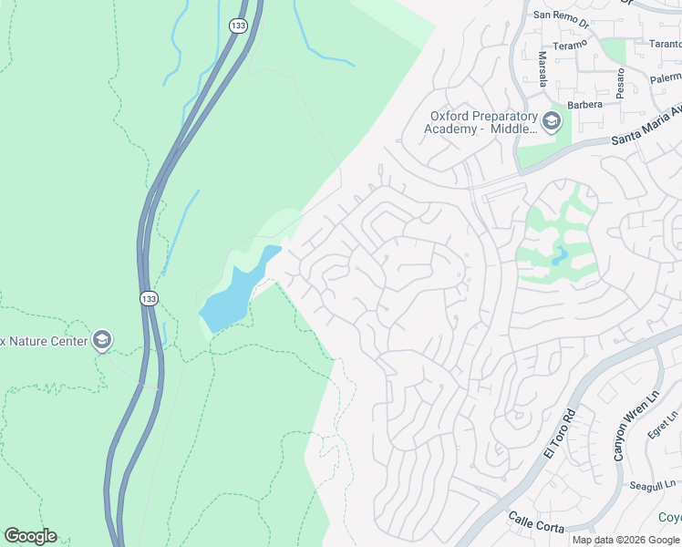map of restaurants, bars, coffee shops, grocery stores, and more near 3424 Calle Azul in Laguna Woods