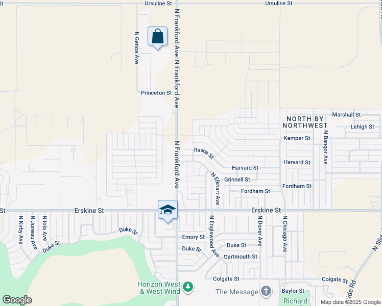map of restaurants, bars, coffee shops, grocery stores, and more near 5719 Itasca Street in Lubbock