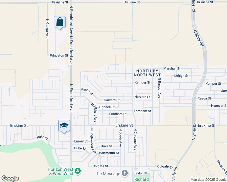 map of restaurants, bars, coffee shops, grocery stores, and more near 5526 Harvard Street in Lubbock