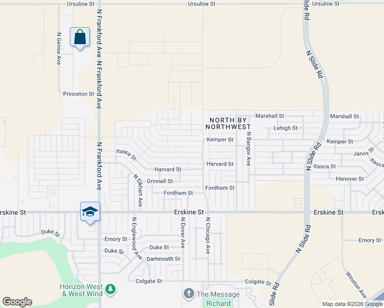 map of restaurants, bars, coffee shops, grocery stores, and more near 5514 Harvard Street in Lubbock