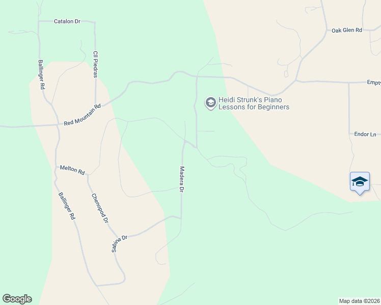 map of restaurants, bars, coffee shops, grocery stores, and more near Madera Street in Hemet