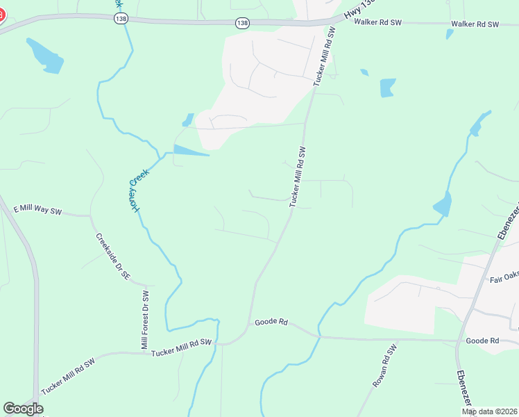 map of restaurants, bars, coffee shops, grocery stores, and more near 1912 Sloane Court Southwest in Conyers