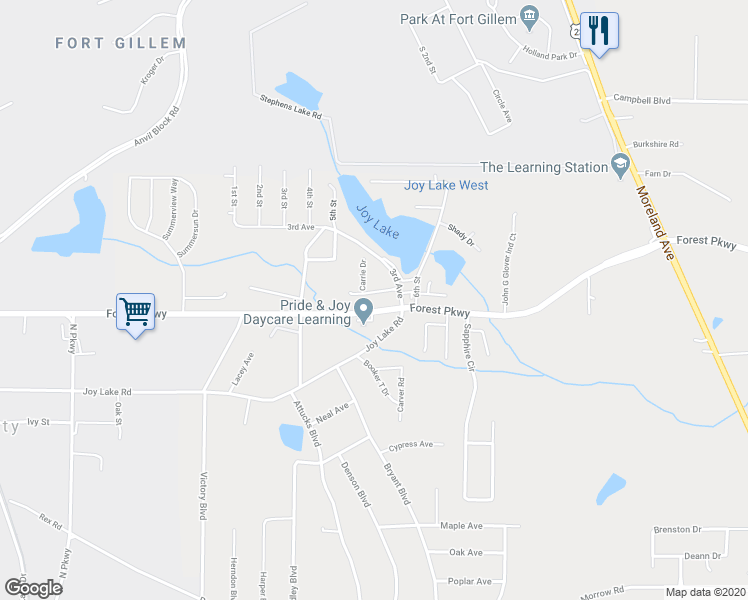 map of restaurants, bars, coffee shops, grocery stores, and more near 2183 Miranda Drive in Morrow