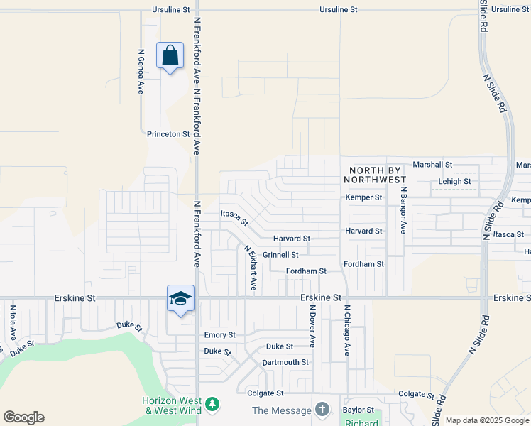 map of restaurants, bars, coffee shops, grocery stores, and more near 5602 Harvard Street in Lubbock