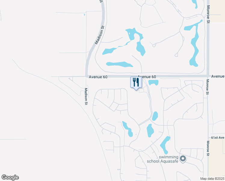 map of restaurants, bars, coffee shops, grocery stores, and more near 60119 Honeysuckle Street in La Quinta