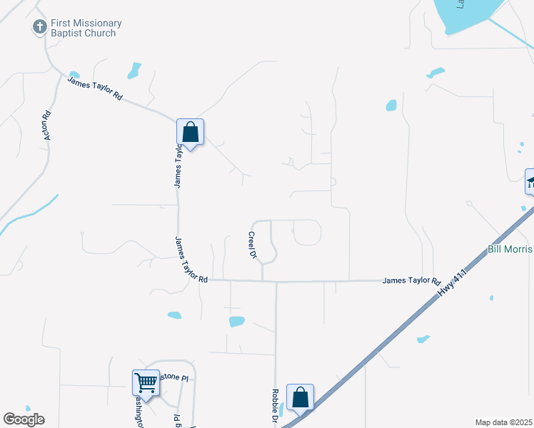 map of restaurants, bars, coffee shops, grocery stores, and more near 1024 Creel Drive in Moody