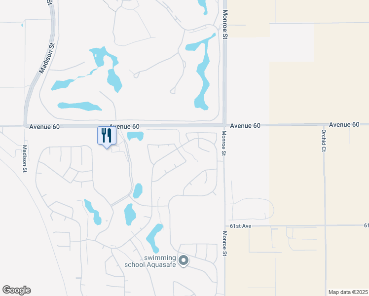 map of restaurants, bars, coffee shops, grocery stores, and more near 81799 Prism Drive in La Quinta