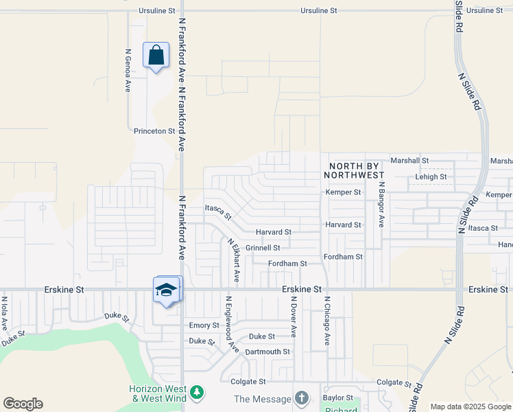 map of restaurants, bars, coffee shops, grocery stores, and more near 5602 Harvard Street in Lubbock