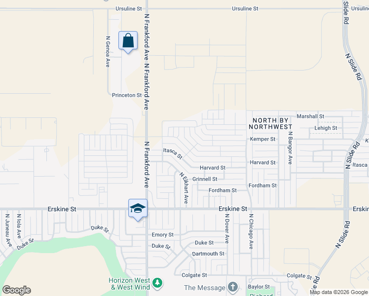 map of restaurants, bars, coffee shops, grocery stores, and more near 5709 Itasca Street in Lubbock
