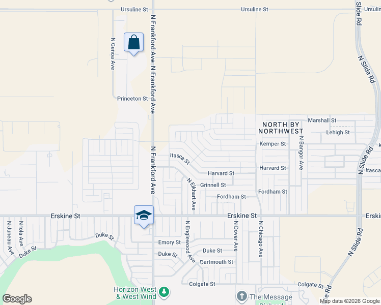 map of restaurants, bars, coffee shops, grocery stores, and more near 5709 Itasca Street in Lubbock