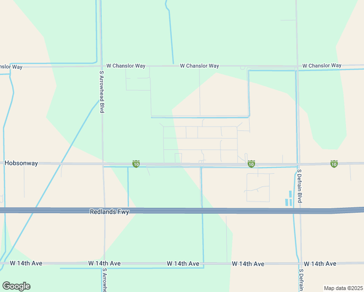 map of restaurants, bars, coffee shops, grocery stores, and more near 2379 West McKinley Drive in Blythe