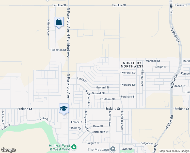 map of restaurants, bars, coffee shops, grocery stores, and more near 710 North Frankford Avenue in Lubbock