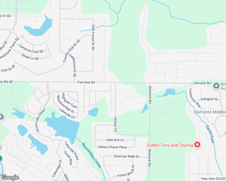 map of restaurants, bars, coffee shops, grocery stores, and more near 15 Chandler Fields Drive in Covington