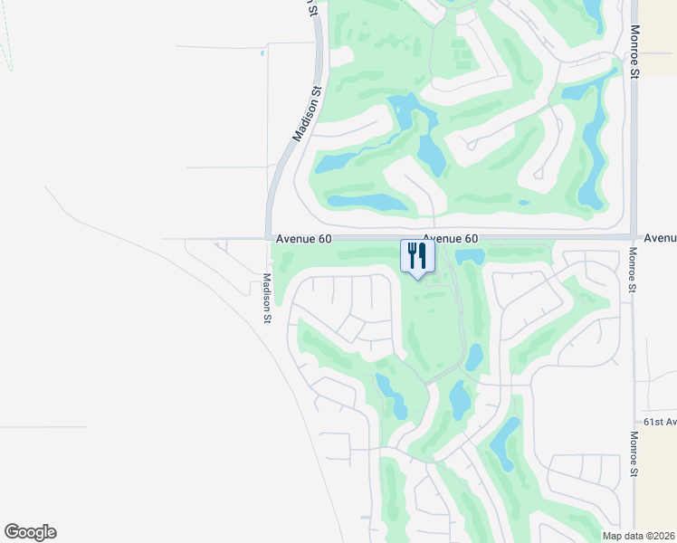 map of restaurants, bars, coffee shops, grocery stores, and more near 81230 Barrel Cactus Road in La Quinta