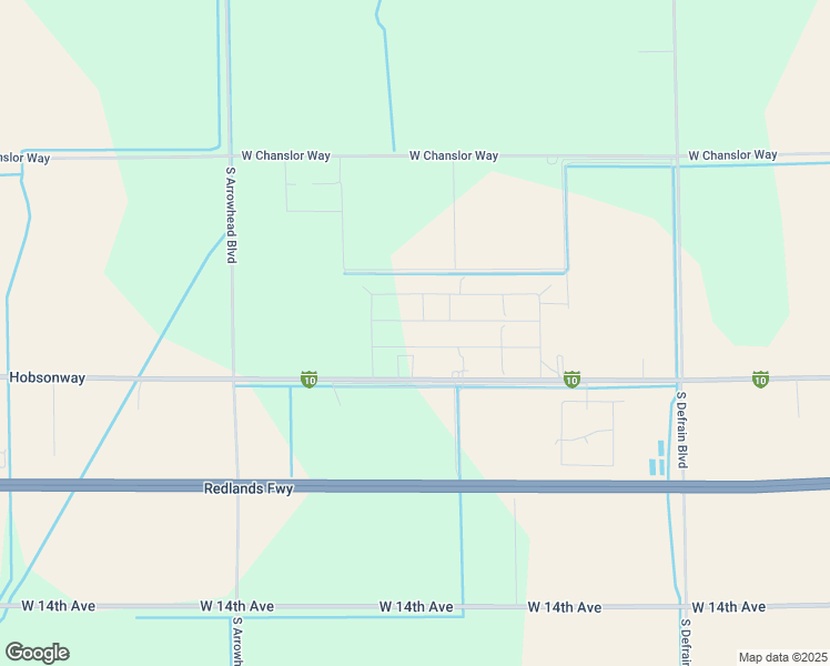 map of restaurants, bars, coffee shops, grocery stores, and more near 2379 West McKinley Drive in Blythe