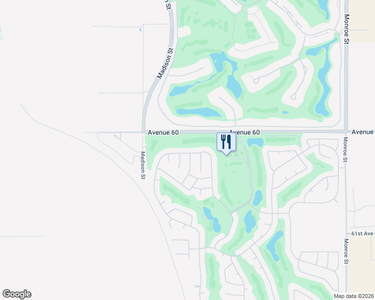 map of restaurants, bars, coffee shops, grocery stores, and more near 81230 Barrel Cactus Road in La Quinta