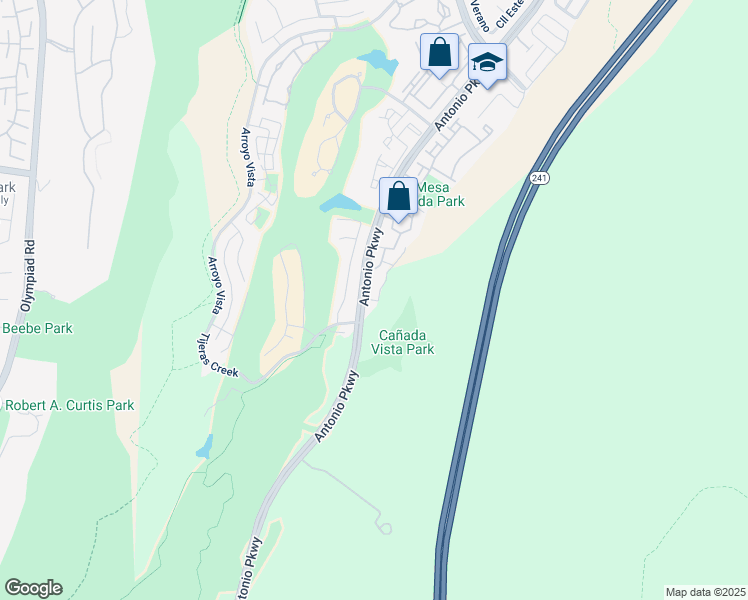 map of restaurants, bars, coffee shops, grocery stores, and more near 21384 Antonio Parkway in Rancho Santa Margarita