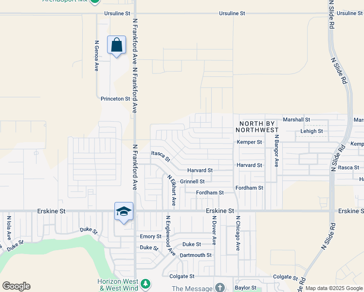 map of restaurants, bars, coffee shops, grocery stores, and more near 710 North Frankford Avenue in Lubbock
